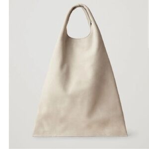 Cos deconstructed leather shopper bag